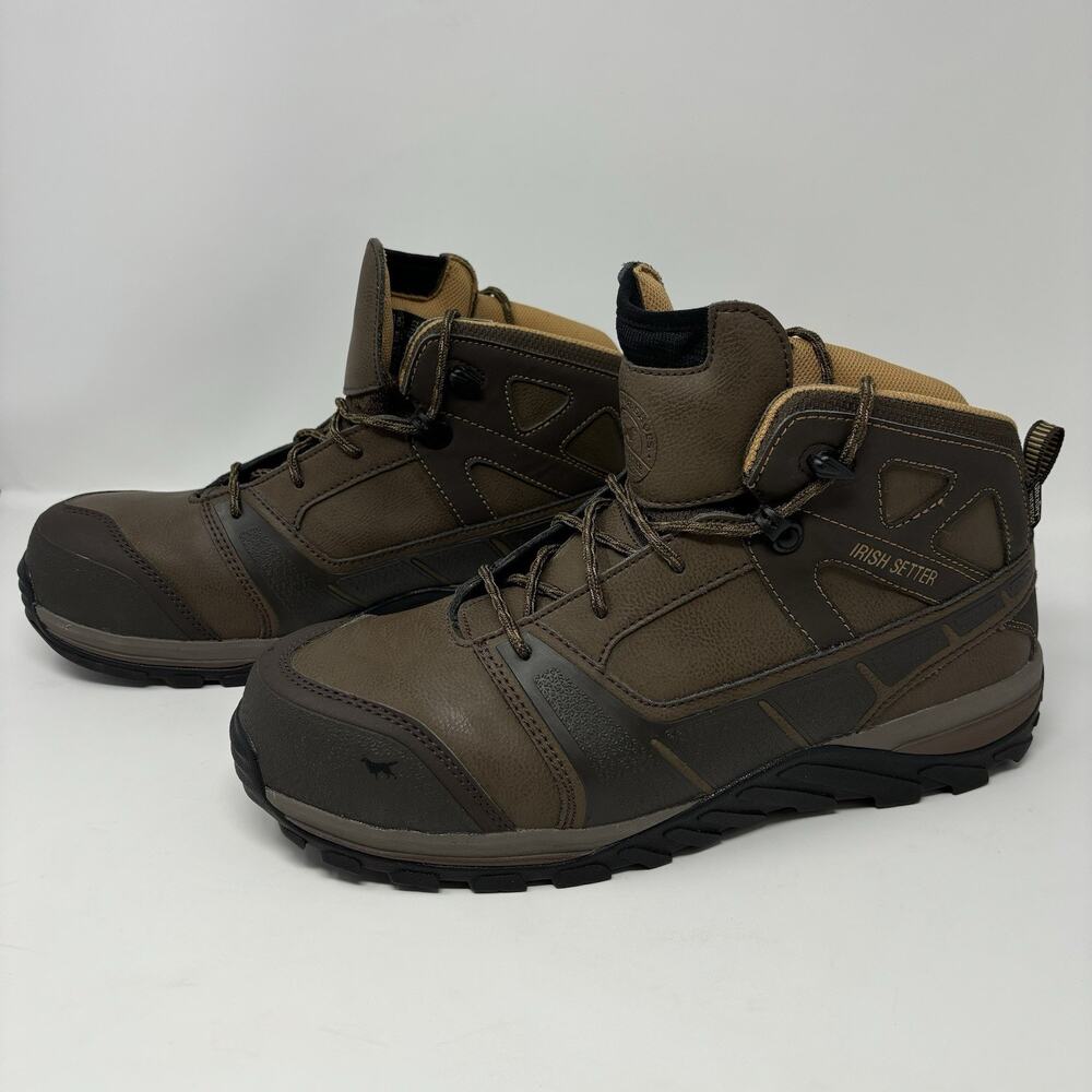 Irish Setter By Red Wing Men’s Size 11.5 ROCKFORD Brown Safety Toe Hiking Boot - Picture 2 of 9